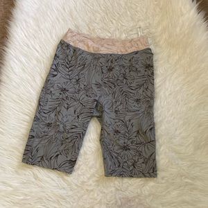 FP Movement by Free People Floral Bike Shorts - Gray and Pink